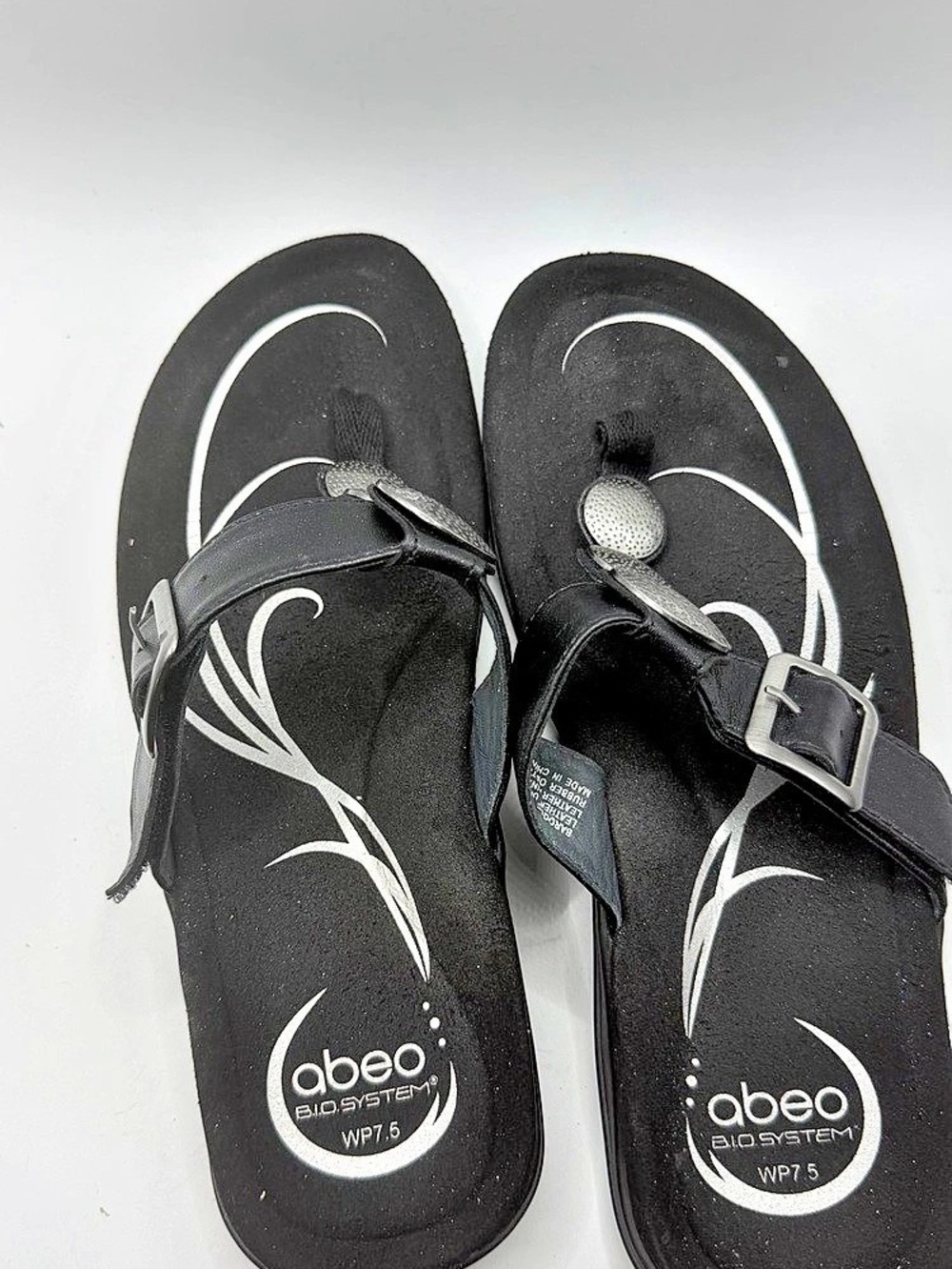 Abéo Bio System WP7.5 Women's Black & Silver Sandals US 7.5